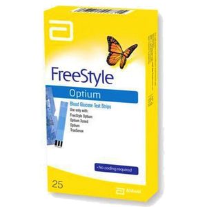 Tiras Reagentes Freestyle Optium - 25 unidades