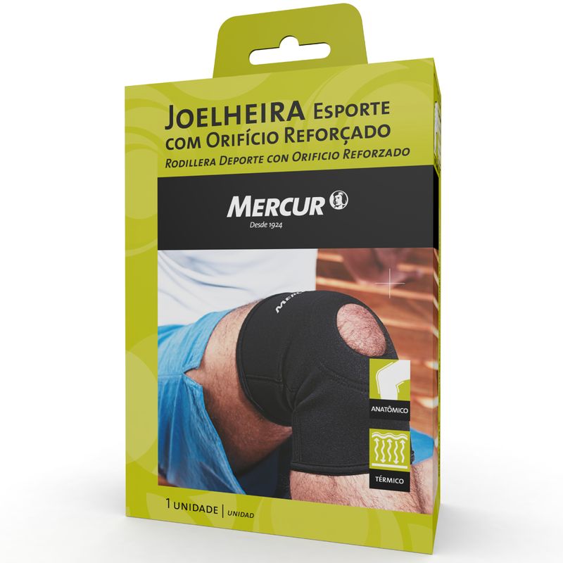 Embalagem-da-Joelheira-Esporte-com-Orificio-Reforcado-Mercur