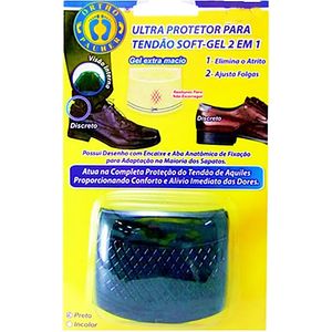 Ultra Protetor para Tendão Soft-Gel 2 em 1 Preto - par