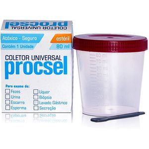 Coletor Universal Estéril Procsel 80ml - unidade