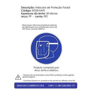 Máscara de Proteção Facial EG20-Safe Engplast - 1 und