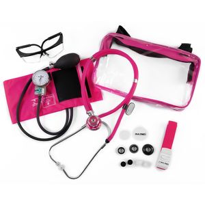 Kit Acadêmico KPA401 P.A. MED - Rosa - Com Bolsa Transparente