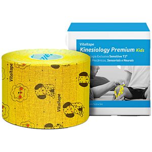 Bandagem Elástica Kinesiology Kids Amarela 5cmX5m- unidade