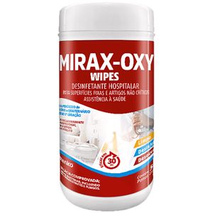 Lenço Hospitalar com Desinfetante para Superfícies Mirax-Oxy - 50 unidades