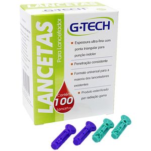 Lanceta 28G para Lancetador G-Tech - Caixa com 100 unidades