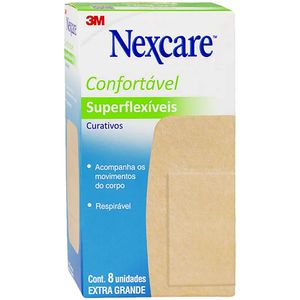 Curativos Nexcare 3M Superflexíveis Joelho/Cotovelo - 8 unidades