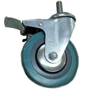 Roda Pneu Maciço 5" com Garfo/Freio para Cadeira Higiênica ACMF302W - unidade