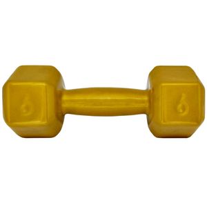 Halter Acte Sports 6kg Emborrachado Sextavado Dourado - unidade