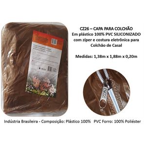 Capa Protetora Colchão Casal Diamante Zíper 138X188X20cm - unidade