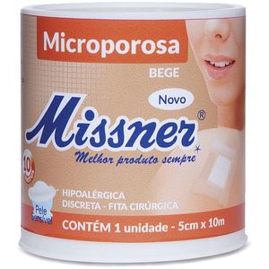 Fita Microporosa Missner - Bege 5cmx10m - unidade