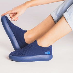 Tênis Ortopédico Flyfeet Nuvem Knit Ortho Pauher - Azul - Tamanho 34/35