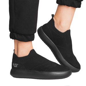 Tênis Ortopédico Flyfeet Nuvem Knit Ortho Pauher - Preto - Tamanho 38/39