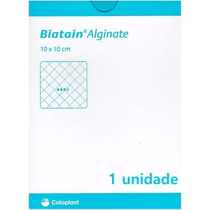 Curativo Biatain Coloplast Alginato Cálcio 3710 10x10cm - unidade