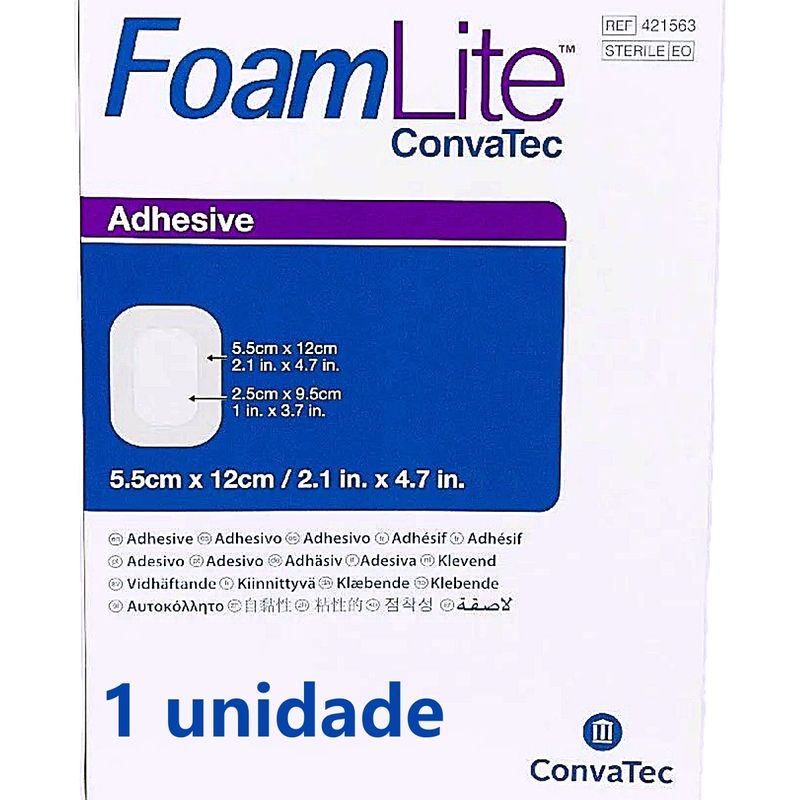 Embalagem do Curativo FoamLite 421563 Convatec