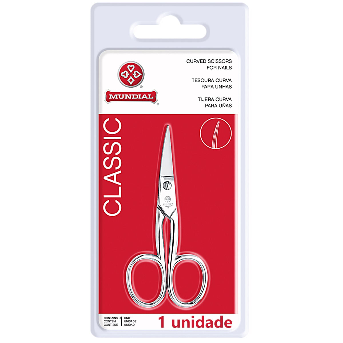 Tesoura Curva Para Unhas - Classic - Bc-423 - Mundial - Bisturi M