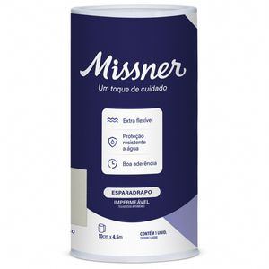 Esparadrapo Impermeável Missner - Branco - 10cm x 4,5m