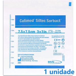 Curativo Absorvente Antimicrobiano Sorbact Cutimed 7,5X7,5cm - unidade