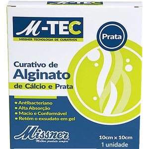 Curativo M-Tec Alginato de Calcio e Prata 10X10cm - unidade