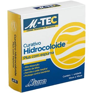 Curativo Hidrocoloide Plus com Espuma M-Tec 10X10cm - unidade