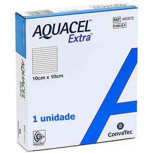 Curativo Aquacel Extra Convatec 420672 10x10cm - unidade