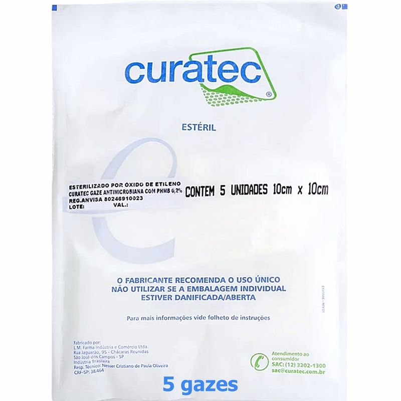 curativo-curatec-gaze-antimicrobiana-phmb-10x10cm-embalagem