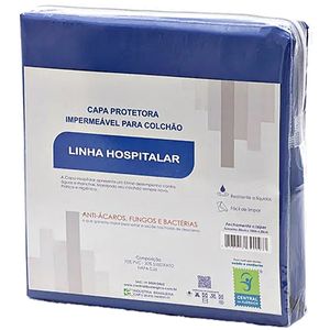 Capa Impermeável Colchão Solteiro Napa Hospitalar 88cmX1,88mX20cm Zíper