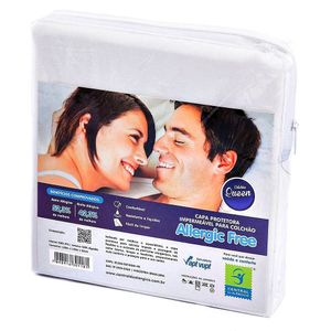 Capa Impermeável Antiácaro Colchão Queen 1,58mX1,98mX30cm Elástico