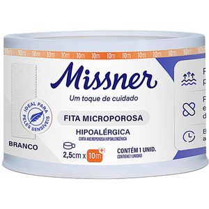 Fita Microporosa Branca Missner 2.5cmx10m - unidade