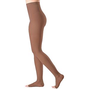 Meia-Calça Ever Sheer 20-30mmHg Aberta Caramelo Tam M3