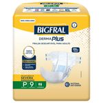 Fralda-Geriatrica-Derma-Plus-BigFral-Tamanho-P-com-9-unidades