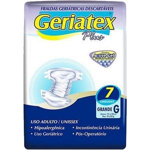 Fralda Geriátrica Geriatex Plus - Tamanho G - Com 07 Fraldas