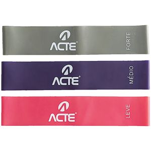 Kit Mini Band Acte Sports T71-R - 3 Intensidades