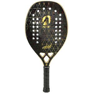 Raquete de Beach Tennis Carbono 3K BT1000 Preto e Dourado