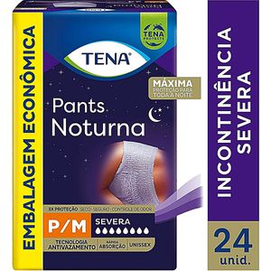 Roupa Íntima Descartável Tena Pants Noturna P/M - 24 unidades