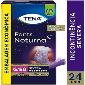 Roupa Íntima Descartável Tena Pants Noturna G/EG - 24 unidades