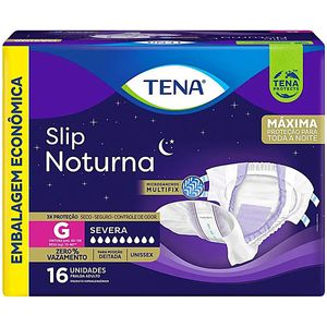 Fralda Geriátrica Tena Slip Noturna - Tamanho G - Com 16 unidades