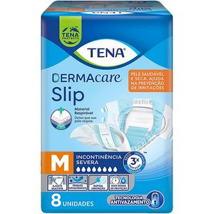 Fralda Geriátrica Tena Dermacare Slip - Tamanho M - Com 08 unidades