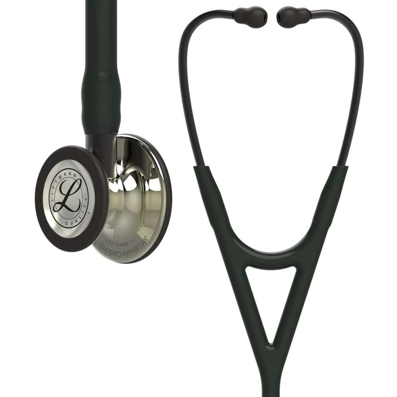 estetoscopio-littmann-cardiology-iv-3m-preto-champagne-perfil