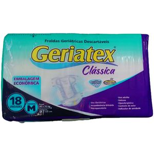 Fralda Geriátrica Geriatex Clássica Tam M - 18 fraldas