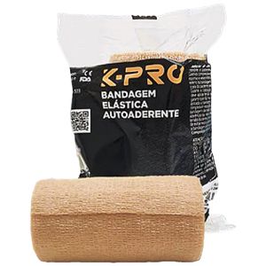 Bandagem Elástica Autoaderente K-Pro 10cm Bege - unidade