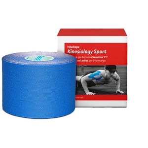 Bandagem Elástica Kinesiology Sport Azul 5cmX5m - unidade