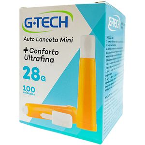 Auto Lanceta Mini Automática G-Tech - 28G - Caixa com 100 unidades