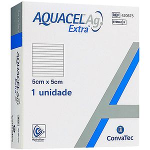 Curativo Aquacel Ag Extra Convatec 420675 5x5cm - unidade