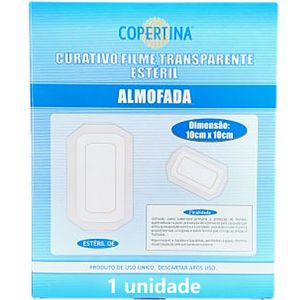 Curativo Filme Copertina Transparente Almofada 10x10cm - unidade