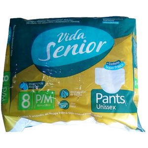 Roupa Íntima Descart Pant Vida Senior Unissex Tam P/M - 8 unidades