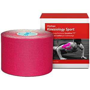 Bandagem Elástica Kinesiology Sport Rosa 5cmX5m - unidade