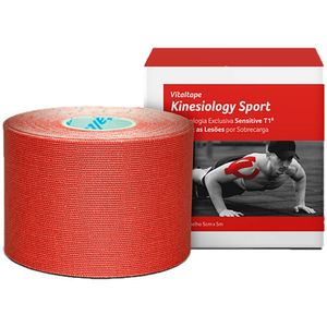 Bandagem Elástica Kinesiology Sport Vermelha 5cmX5m - unidade