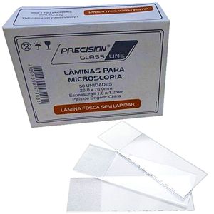 Lâmina Microscópio Fosca Precision Glass 26x76mm - 50 unidades