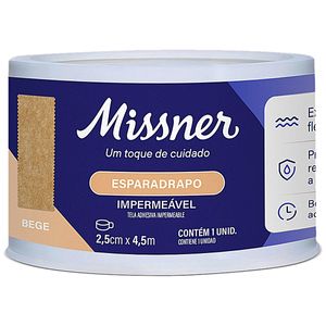 Esparadrapo Impermeável Missner Bege 2,5cm x 4,5m