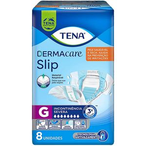 Fralda Geriátrica Tena Dermacare Slip - Tamanho G - Com 08 unidades